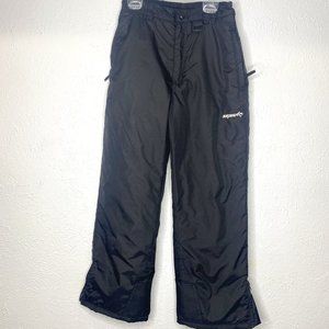 SKIGEAR, youth unisex size  Medium 10-12, black snow pants, waterproof, EUC.